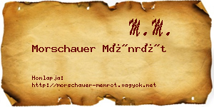 Morschauer Ménrót névjegykártya